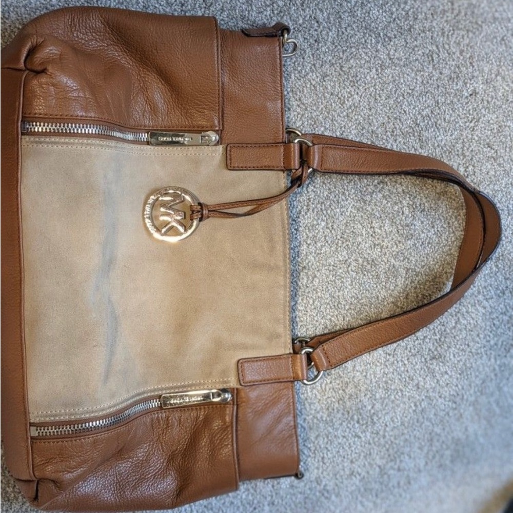 Michael Kors Leather/Suede Crossbody messenger/tote/bag